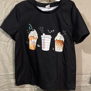 SHEIN Black Coffee Love Kids T-Shirt